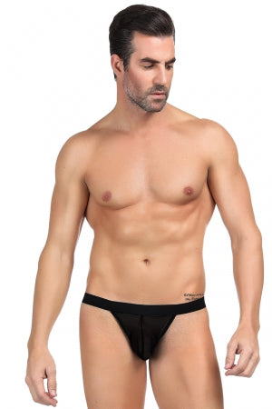 String homme noir résille