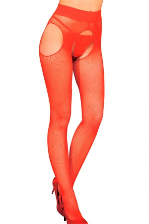 Collants ouvert rouge Morgan