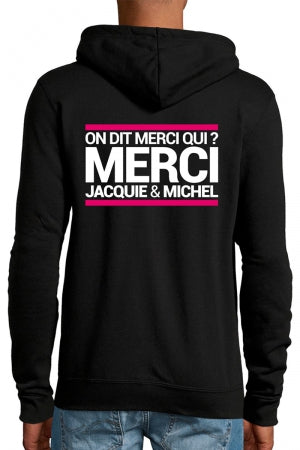 Veste à capuche J&M Merci Qui - NOIR - SMALL