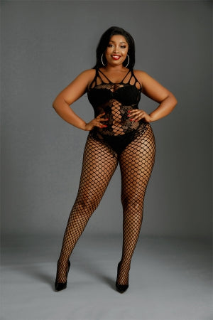 Combinaison résille N°04 Queen Size - Grande Taille - Moonlight