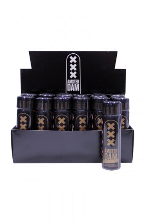 Box 18 poppers Amsterdam XXX Black Label Amyl 24ml