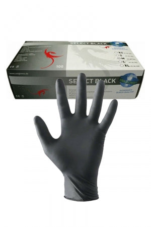 Gants latex chirurgicaux (x100) - NOIR - LARGE