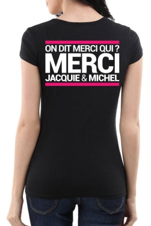 Tee-shirt  J&M noir - spécial  femme - XL