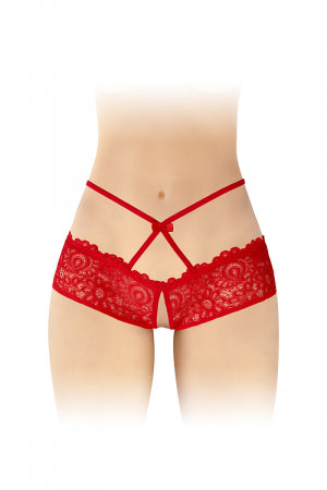 Culotte ouverte rouge Celia - Fashion Secret