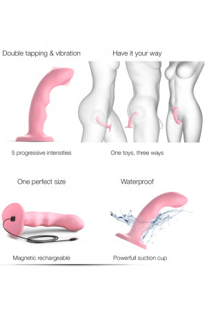 Vibro Tapping dildo wave rose - Strap on Me