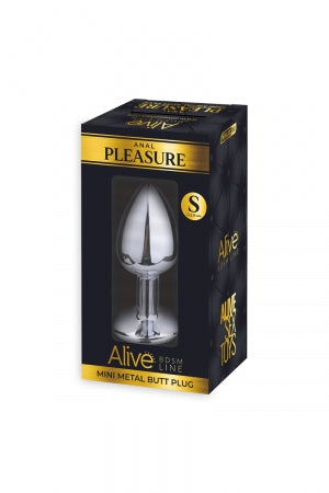 Plug métal bijou transparent S - Alive