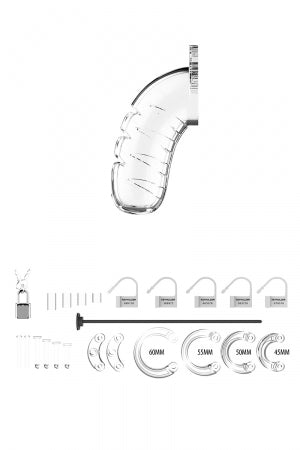 Cage de chasteté 10cm avec sonde urétrale - ManCage 16