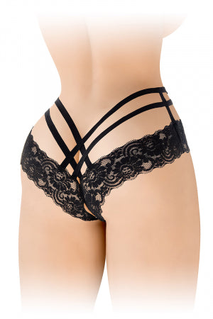 Tanga ouvert Anne - noir