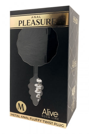 Plug métal Fluffy Twist M noir - Alive