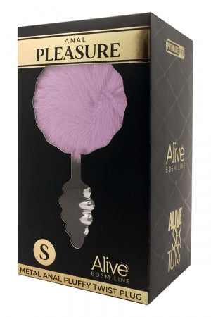 Plug métal Fluffy Twist S mauve - Alive