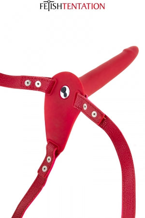 Gode ceinture rouge vibrant Fetish Tentation