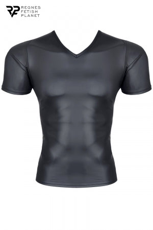 T-shirt wetlook noir - Regnes - NOIR - XXL