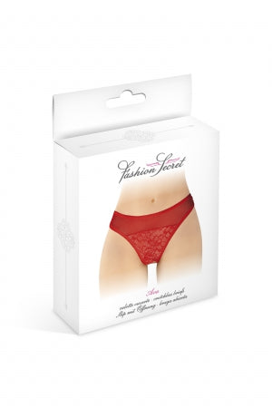 Tanga rouge ouvert Ava - Fashion Secret