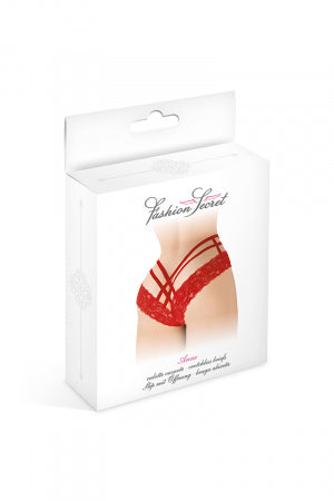 Tanga ouvert Anne - rouge