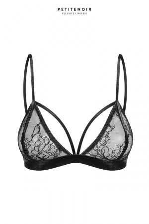 Soutien-gorge triangle dentelle et velours