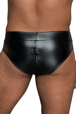 Short sexy zippé H065 - 3XL - NOIR