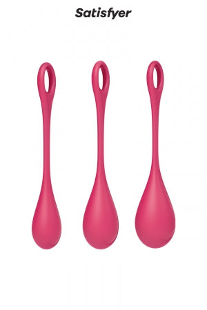 Kit d'entrainement pelvien Yoni Power 1 Rouge - Satisfyer