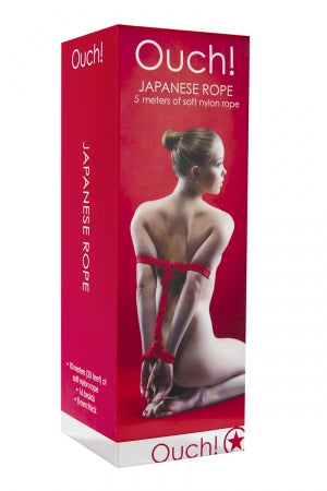 Corde de bondage Japonais 5m rouge - Ouch