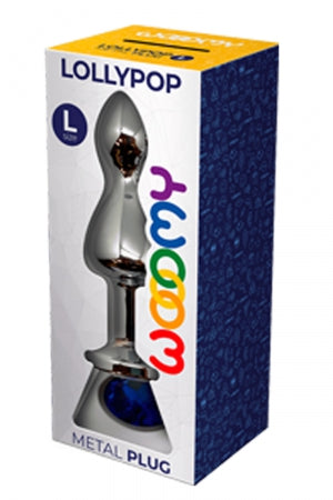 Plug bijou Lollypop bleu L - Wooomy