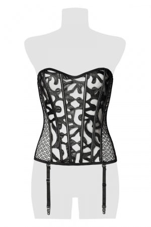 Corset bustier à jarretelles - NOIR - L - Grey Velvet