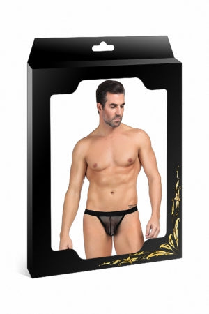 String homme noir résille