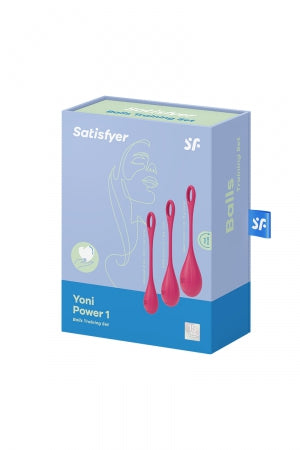 Kit d'entrainement pelvien Yoni Power 1 Rouge - Satisfyer